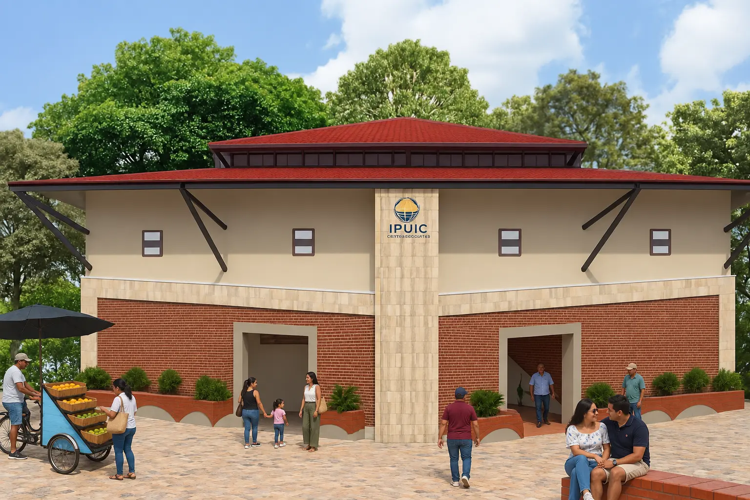 Visualización digital de la fachada principal del proyecto IPUIC en Chimichagua
