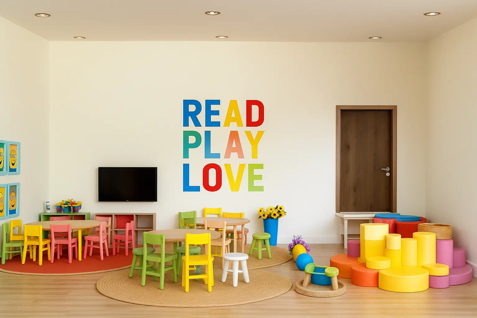 Visualización digital del salón infantil del proyecto IPUIC