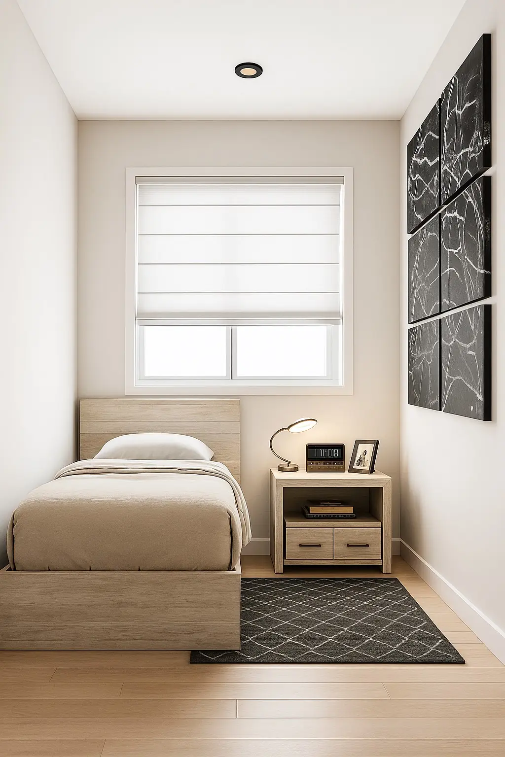 Visualización digital de la habitación auxiliar del Apartamento Liliana