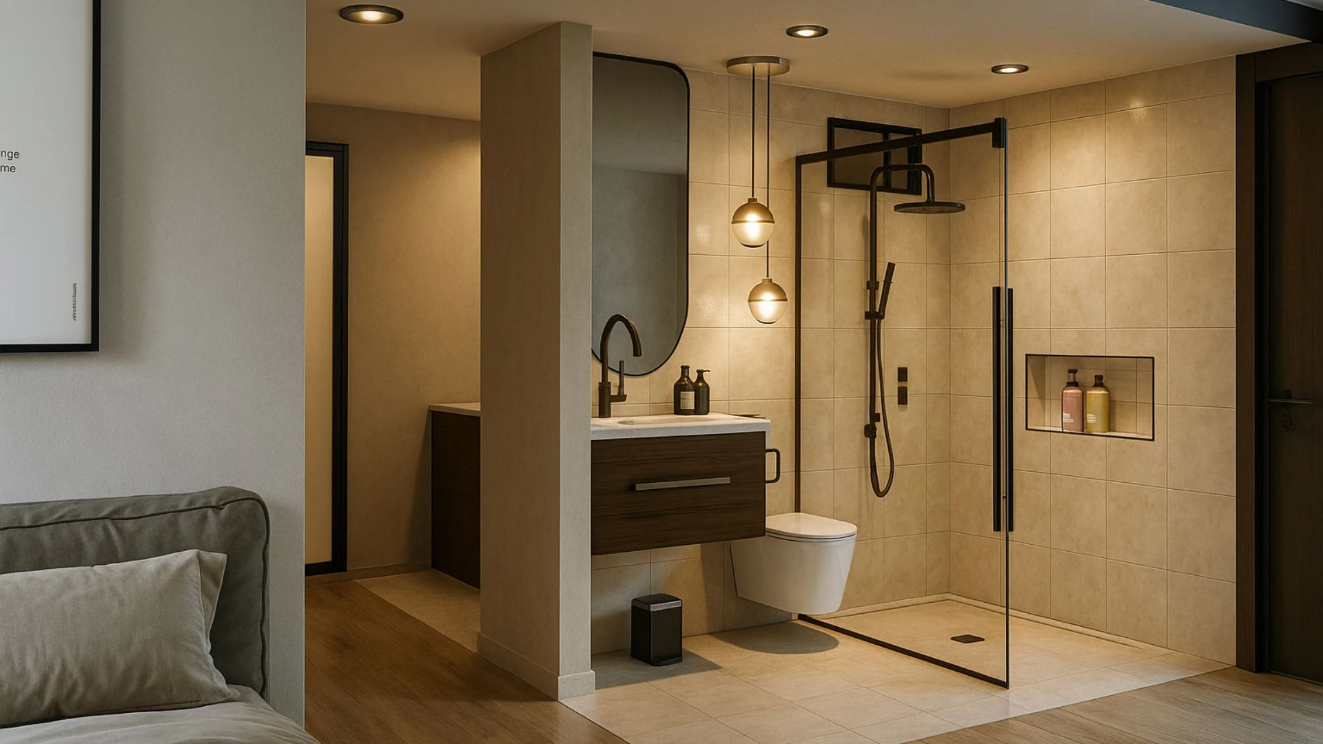 Baño del proyecto de remodelación del apartamento Liliana de ARQMA Studio en Barranquilla